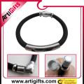 Best quality wholesale silicone bracelet with logo metal clasp